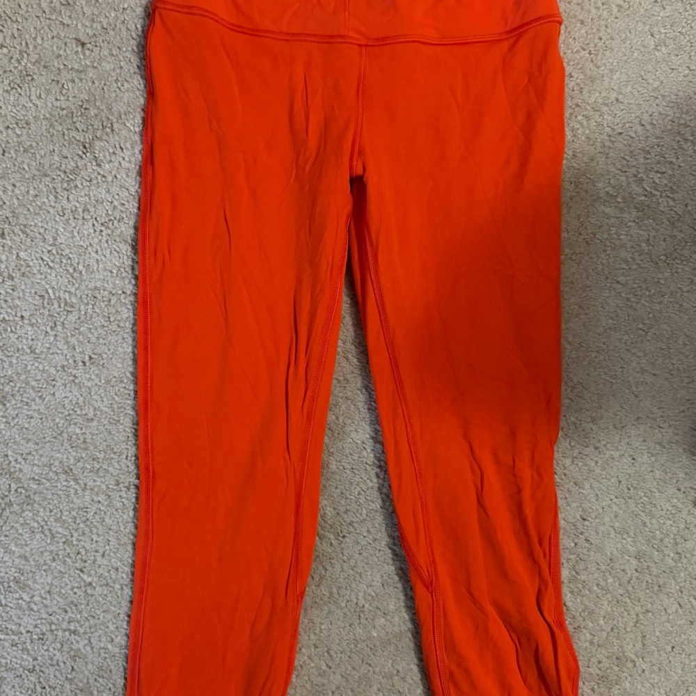 Lululemon Athletica Vibrant Orange Leggings